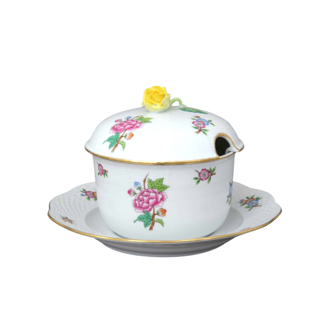Jam pot, rose knob