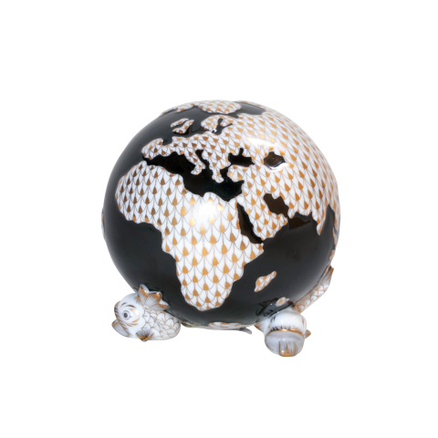 Globe on 3 dolphins