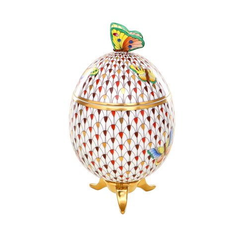 Egg, butterfly finial
