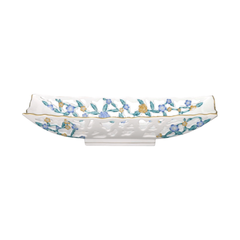 Fancy dish, oblong w. partial VBO pierci