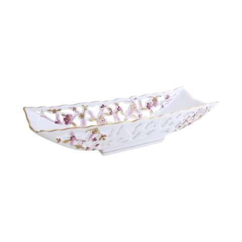 Fancy dish, oblong w. partial VBO pierci