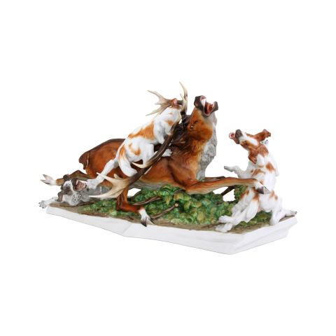 Deer with dogs