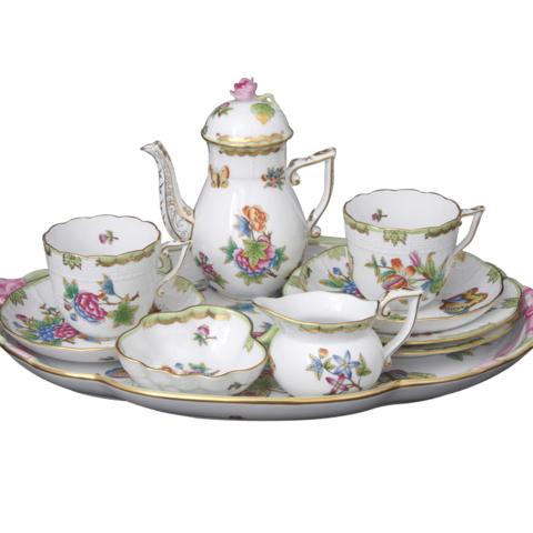 Coffee service for 2 persons decorated in VBO